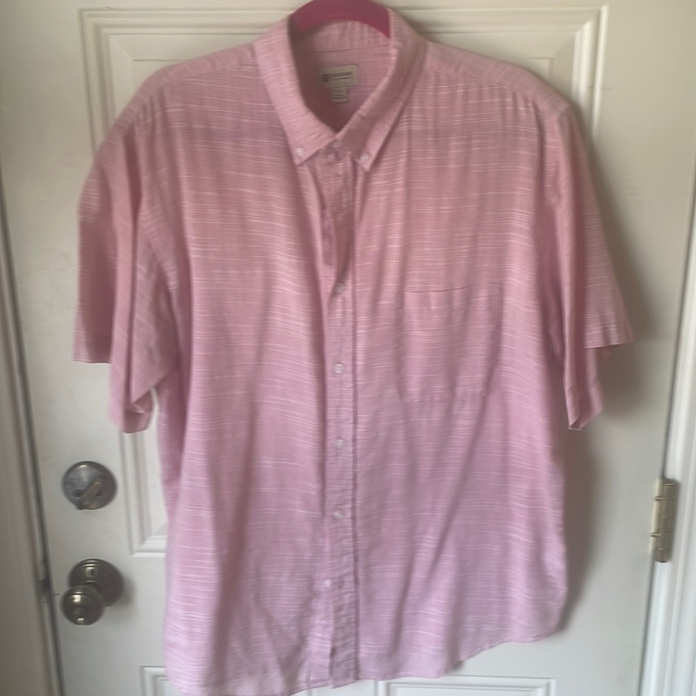 Haggar Men’s Red Lightweight Summer Shirt - Sz L